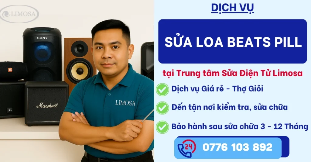 Sửa loa Beats Pill tại Sửa Điện Tử Limosa