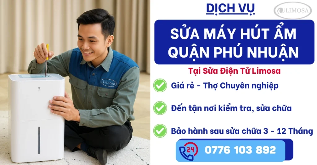 Sửa máy hút ẩm quận Phú Nhuận tại Sửa Điện Tử Limosa