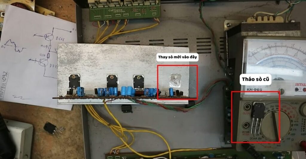 Thay thế IC công suất (sò) bị hỏng