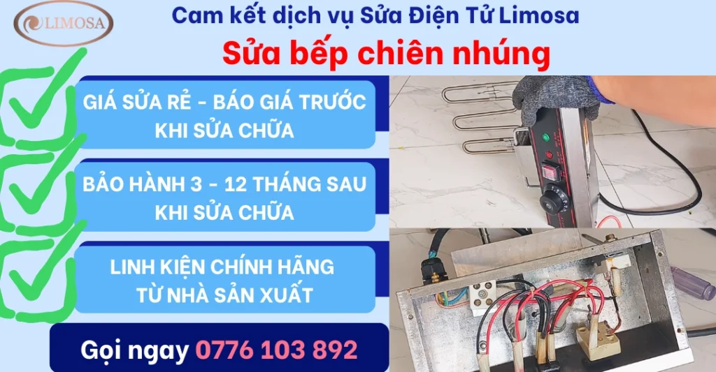 Cam kết dịch vụ sửa bếp chiên nhúng