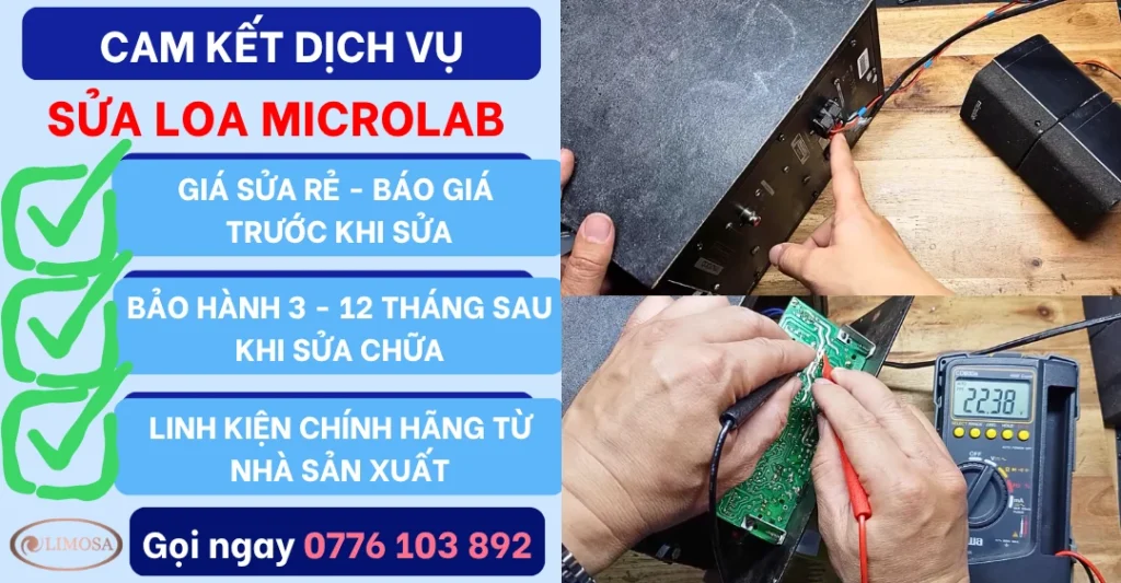 Cam kết dịch vụ sửa loa Microlab tại Sửa Điện Tử Limosa