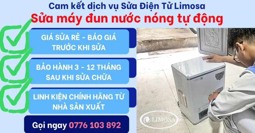 Cam kết dịch vụ sửa máy đun nước nóng tự động