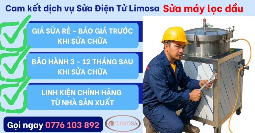 Cam kết dịch vụ sửa máy lọc dầu 