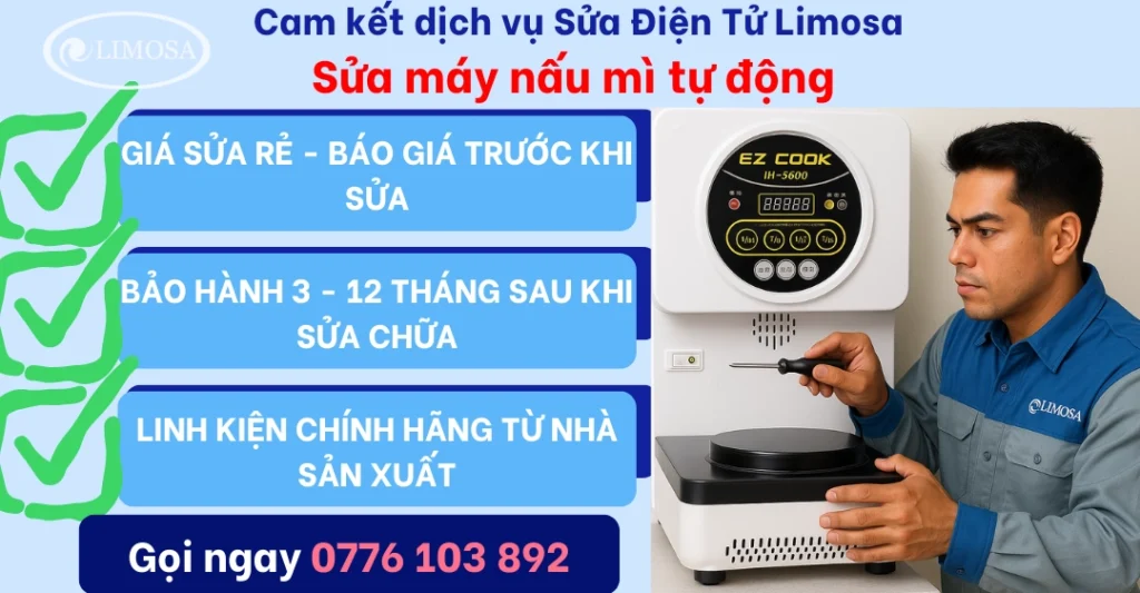 Cam kết dịch vụ sửa máy nấu mì tự động