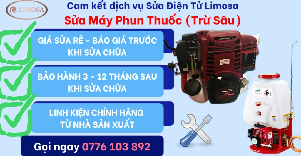 Cam kết dịch vụ Sửa máy phun thuốc