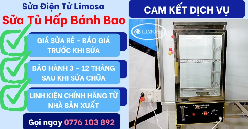 Cam kết dịch vụ sửa tủ hấp bánh bao Uy tín 