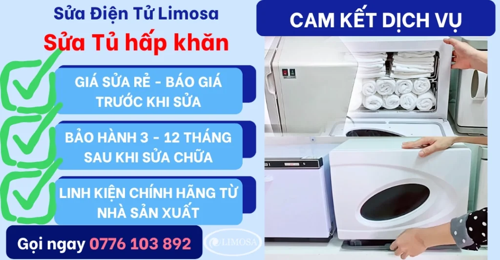 Cam kết dịch vụ sửa tủ hấp khăn