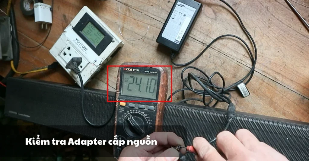 Kiểm tra adapter cấp nguồn