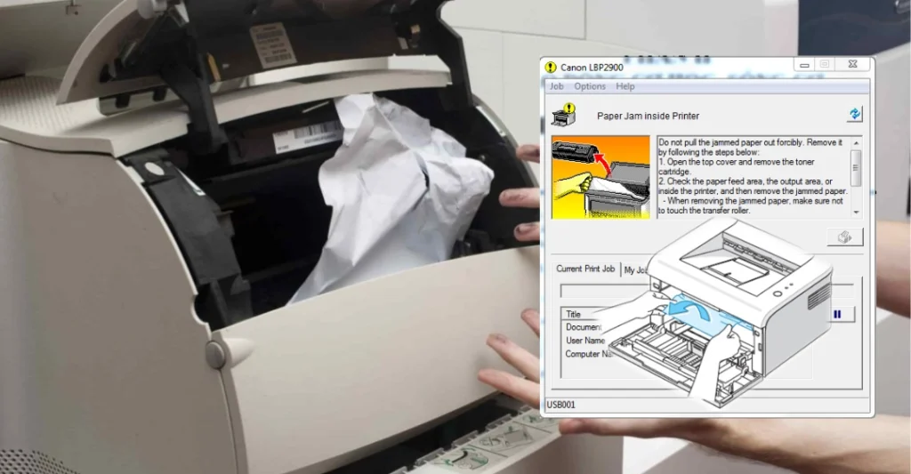 Lỗi Paper Jam Inside Printer Canon 2900 là gì