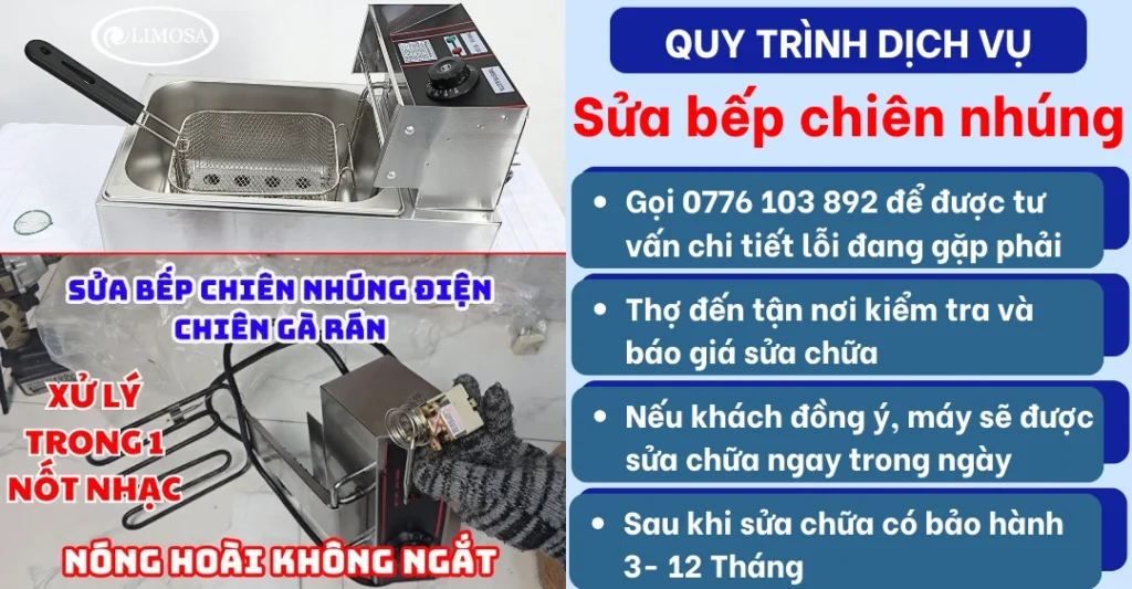Quy trình dịch vụ sửa bếp chiên nhúng 