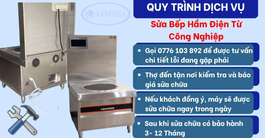 Quy trình dịch vụ sửa bếp hầm công nghiệp