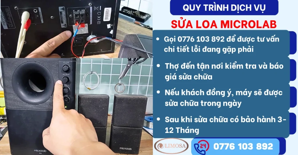 Quy trình dịch vụ sửa loa Microlab tại Sửa Điện Tử Limosa