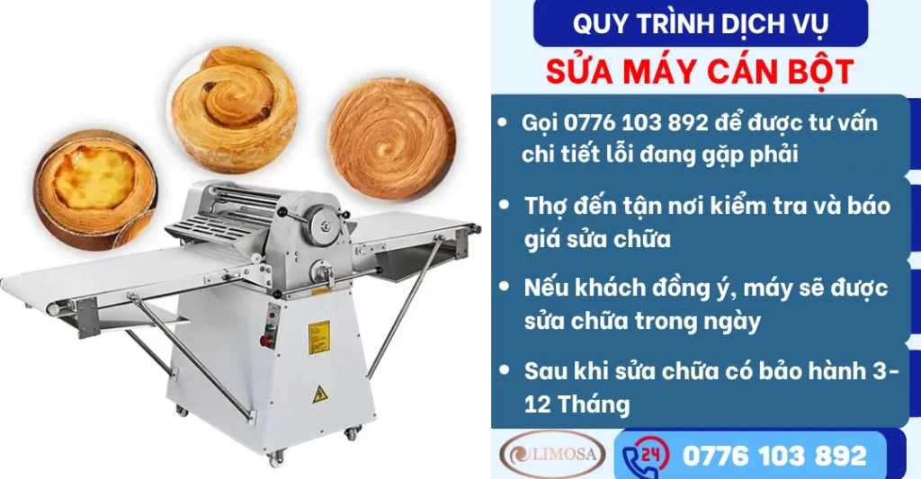 Quy trình dịch vụ sửa máy cán bột tại Sửa Điện Tử Limosa