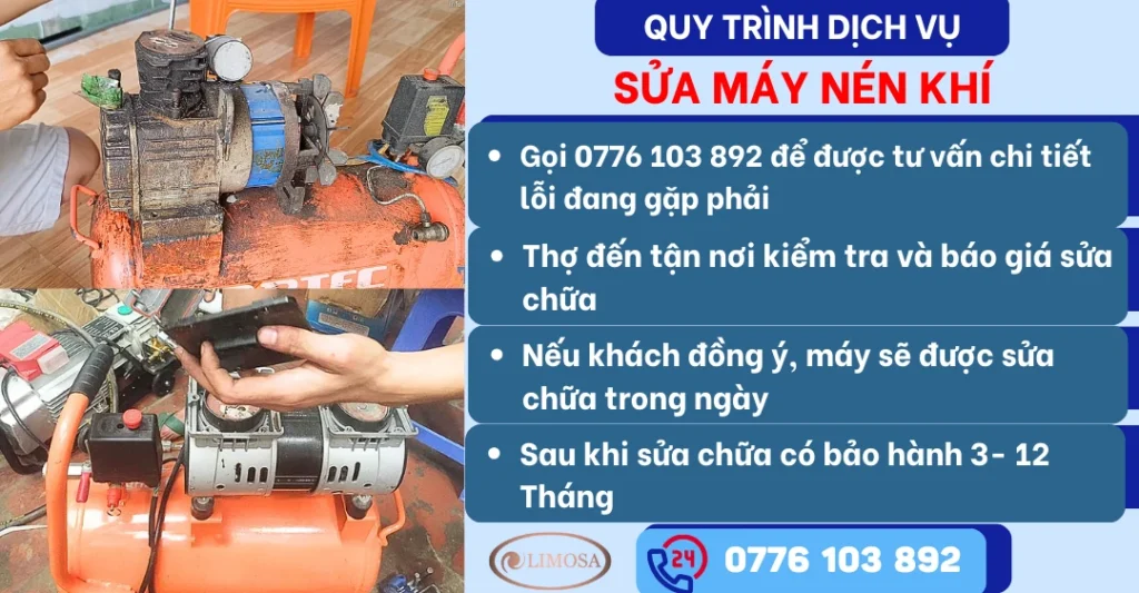 Quy trình dịch vụ Sửa Máy Nén Khí 
