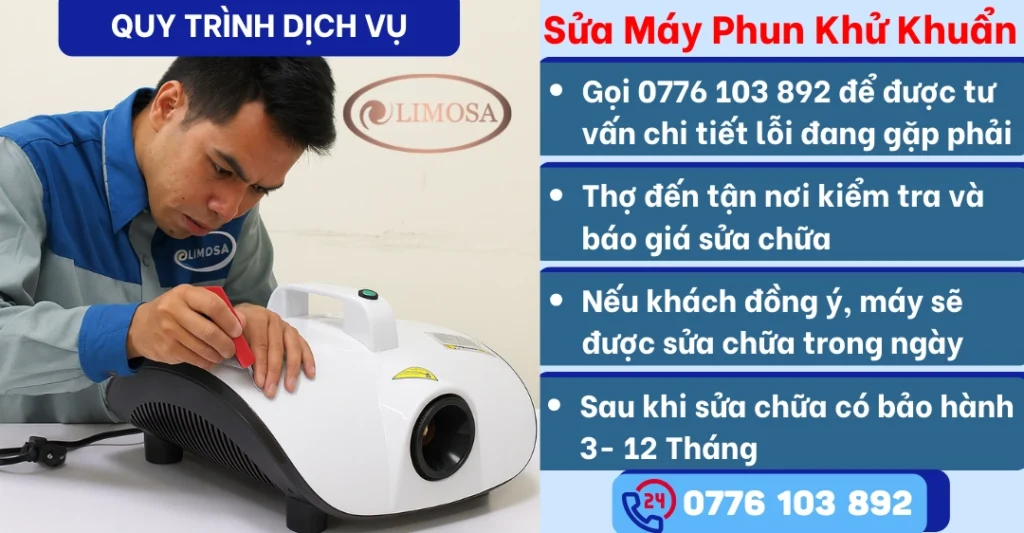 Quy trình dịch vụ Sửa máy phun khử khuẩn