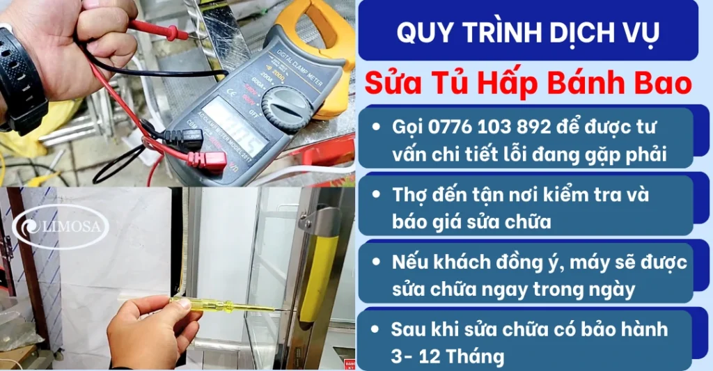 Quy trình dịch vụ sửa tủ hấp bánh bao Chuyên nghiệp