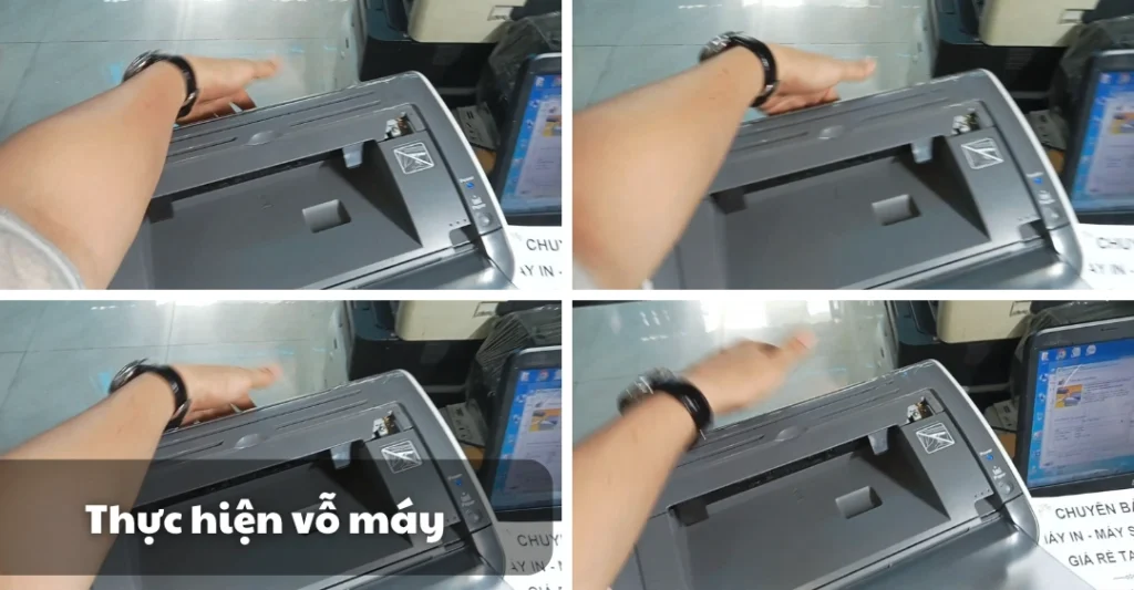 Thực hiện vỗ máy