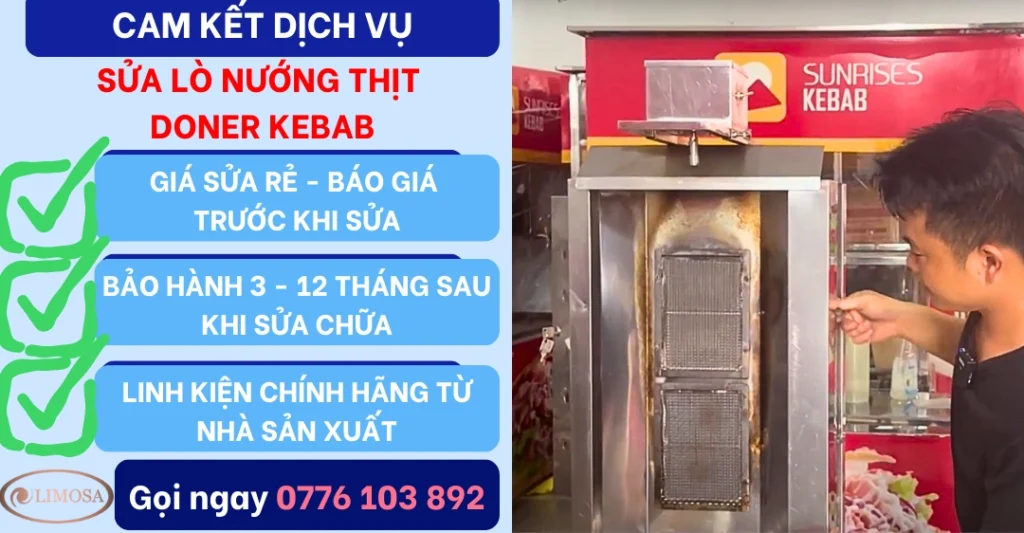 Cam kết dịch vụ Sửa Lò Nướng Thịt Doner Kebab
