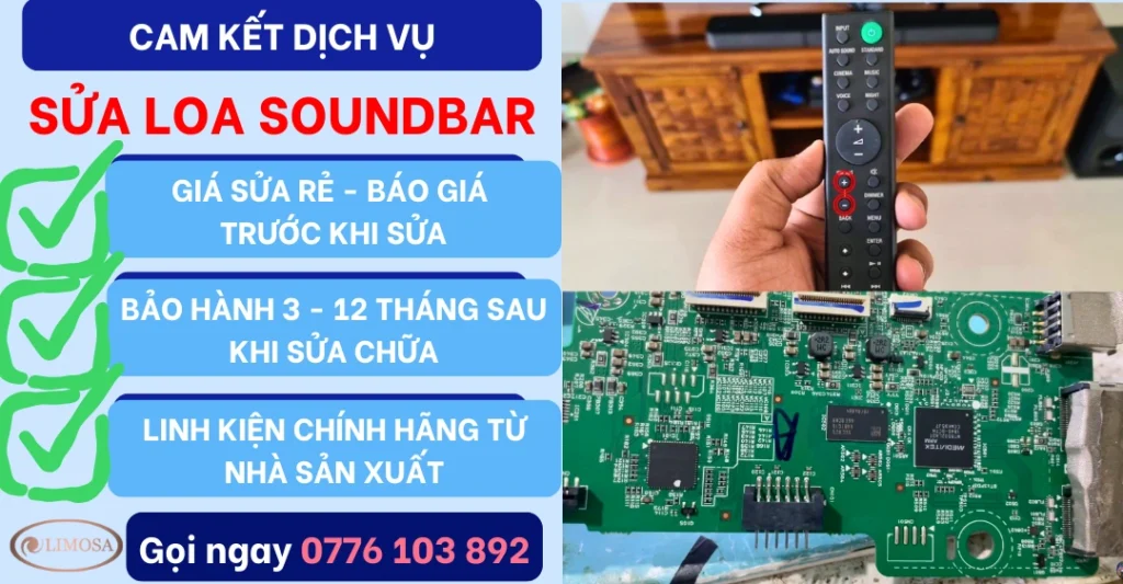 Cam kết dịch vụ sửa loa Soundbar tại Sửa Điện Tử Limosa