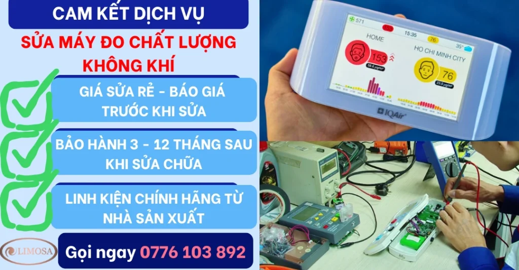 Cam kết dịch vụ Sửa Máy Đo Chất Lượng Không Khí