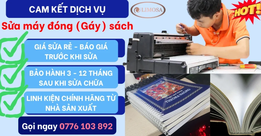 Cam kết dịch vụ Sửa máy đóng sách