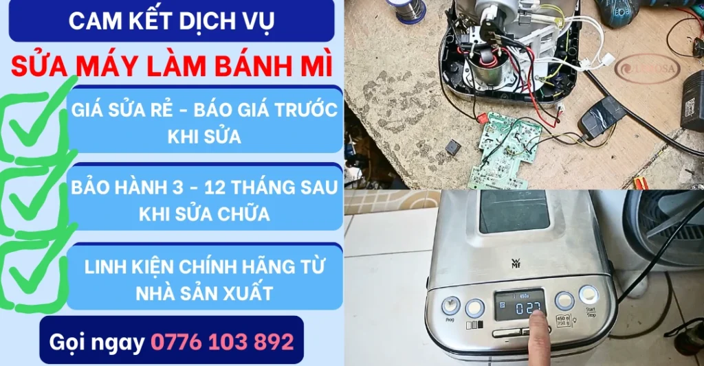 Cam kết dịch vụ Sửa Máy Làm Bánh Mì tại Sửa Điện Tử Limosa