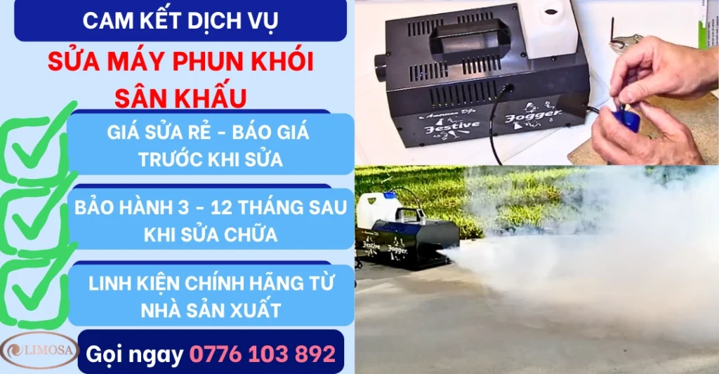 Cam kết dịch vụ Sửa máy phun khói sân khấu