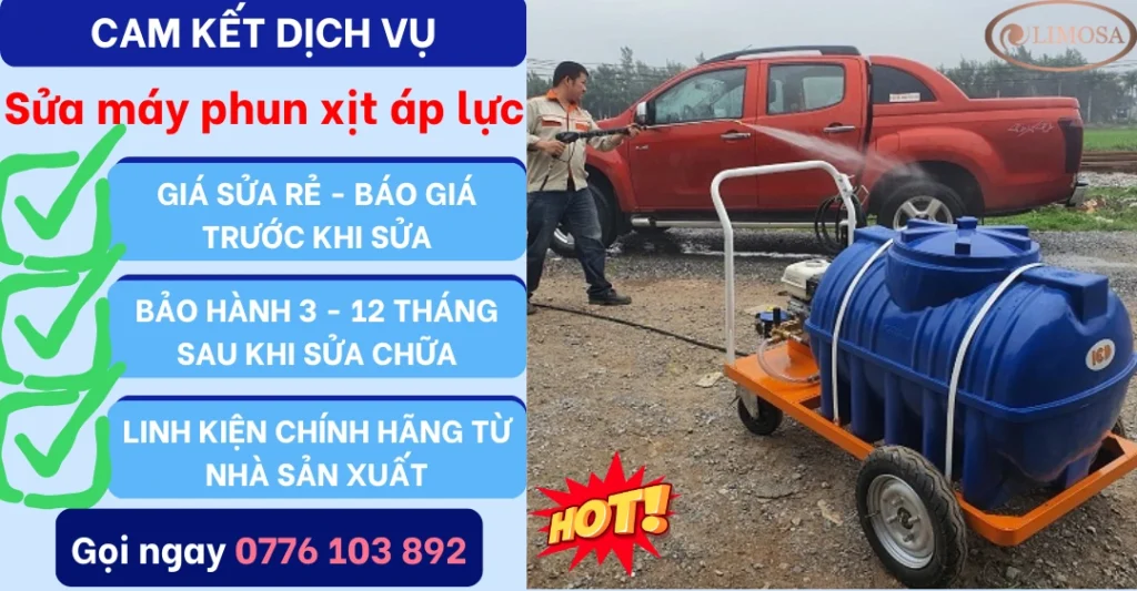 Cam kết dịch vụ Sửa Máy Phun Xịt Áp Lực