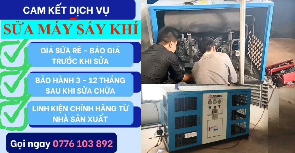 Cam kết dịch vụ sửa máy sấy khí