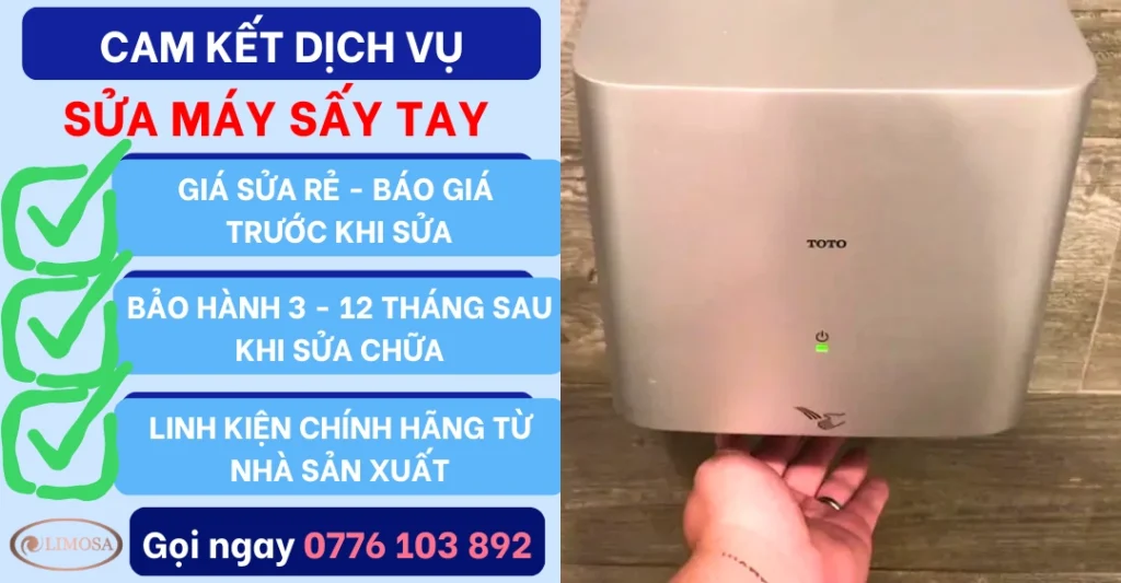 Cam kết dịch vụ sửa máy sấy tay tại Sửa Điện Tử Limosa