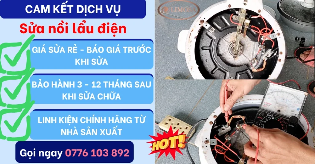 Cam kết dịch vụ Sửa Nồi Lẩu Điện