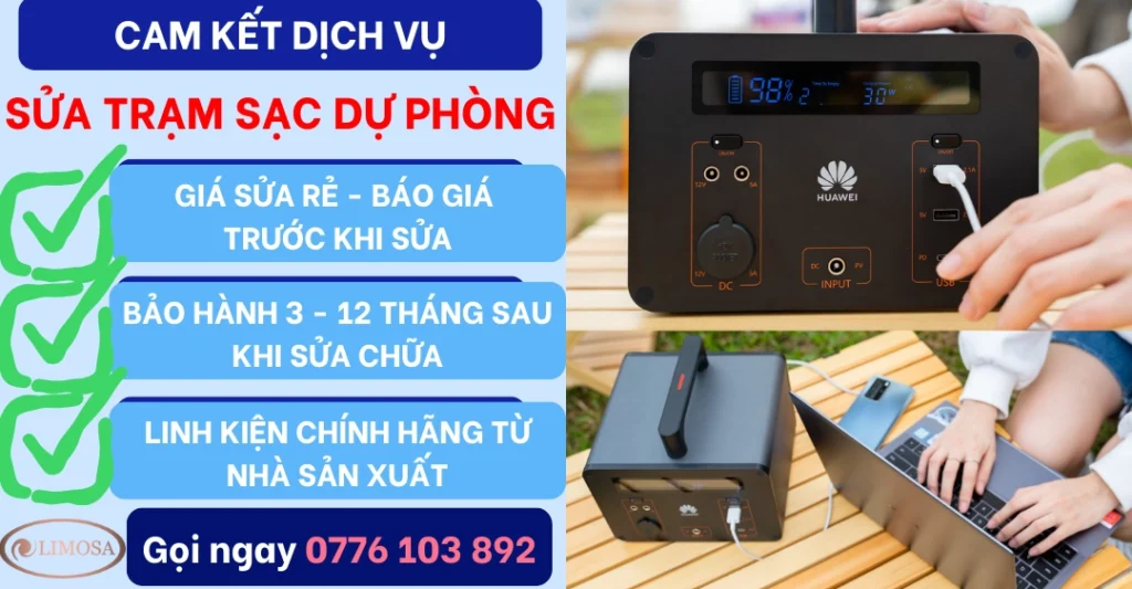 Cam kết dịch vụ Sửa Trạm Sạc Dự Phòng tại Sửa Điện Tử Limosa