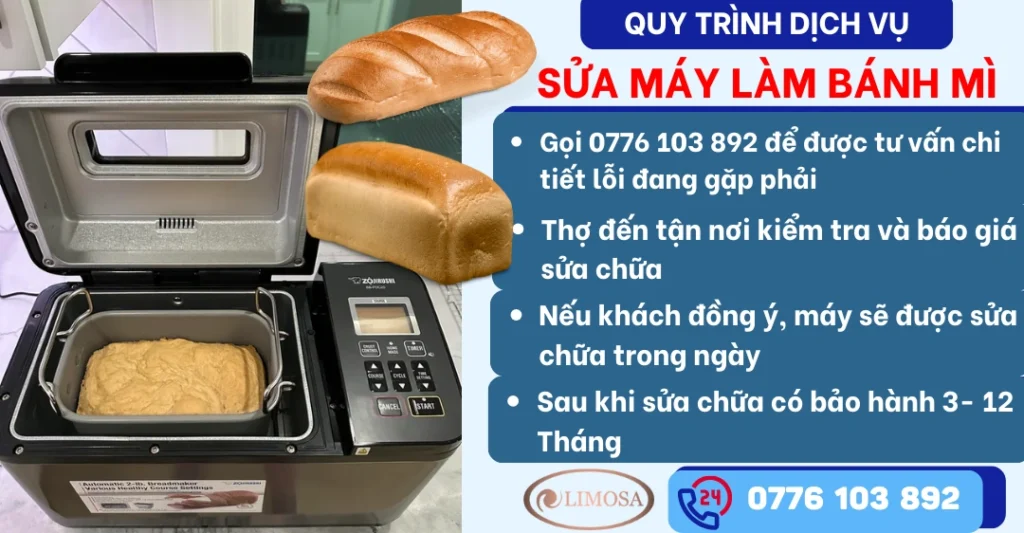 Quy trình dịch vụ Cam kết dịch vụ Sửa Máy Làm Bánh Mì tại Sửa Điện Tử Limosa
