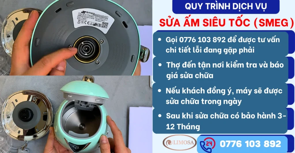 Quy trình dịch vụ sửa ấm siêu tốc