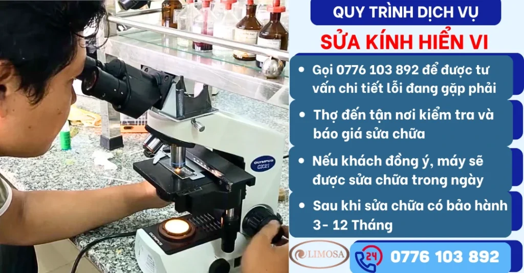 Quy trình dịch vụ sửa kính hiển vi