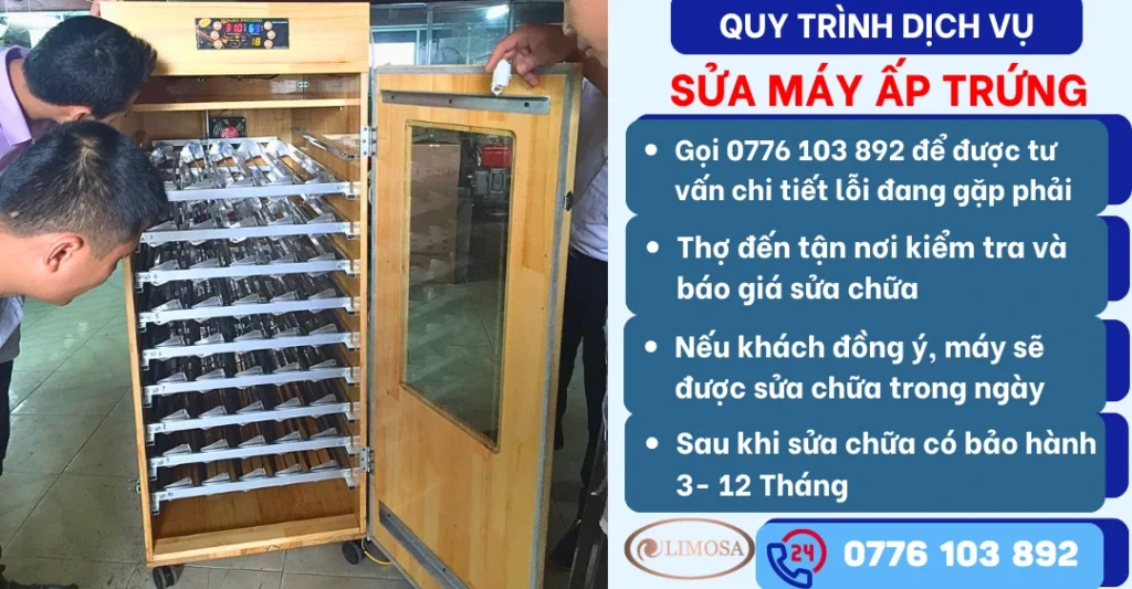 Quy trình dịch vụ sửa máy ấp trứng tại Sửa Điện Tử Limosa