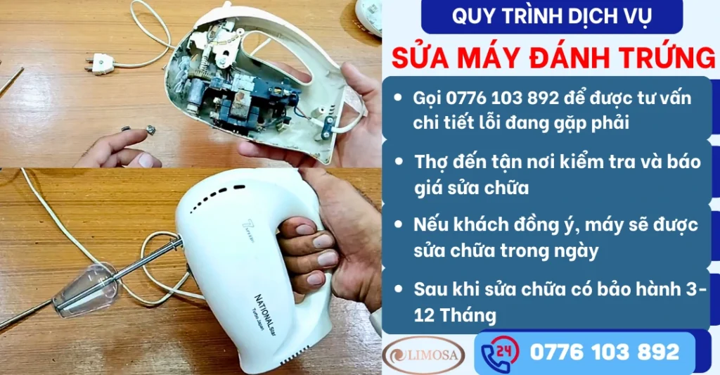 Quy trình dịch vụ Sửa Máy Đánh Trứng