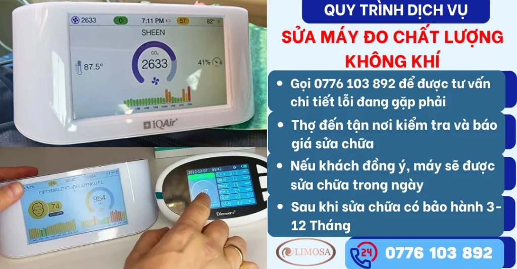 Quy trình dịch vụ Sửa Máy Đo Chất Lượng Không Khí