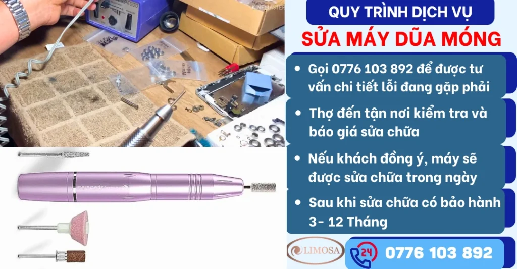 Quy trình dịch vụ Sửa Máy Dũa Móng