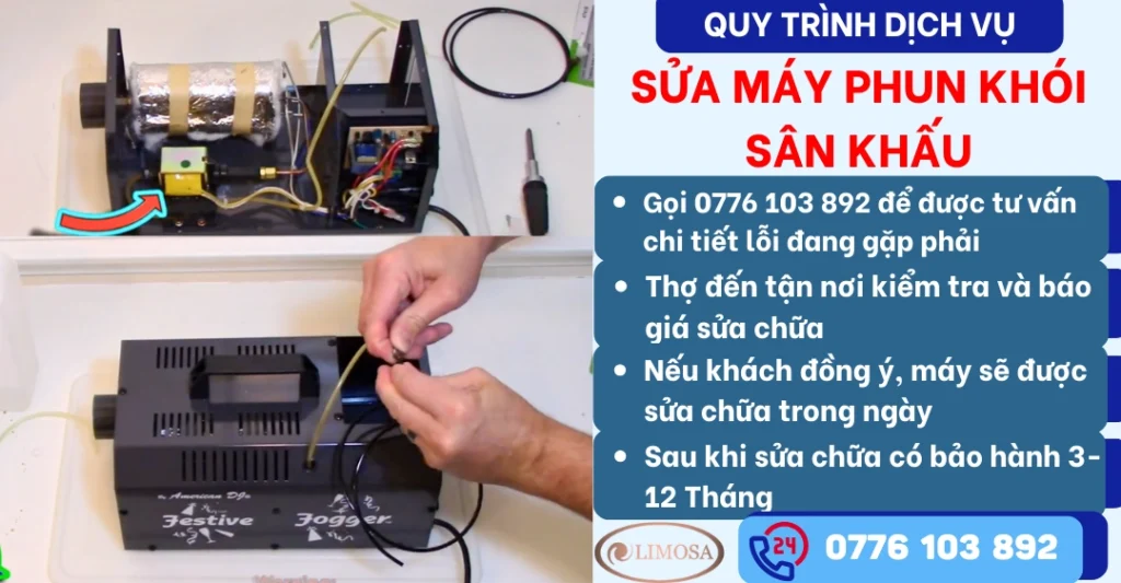 Quy trình dịch vụ Sửa máy phun khói sân khấu