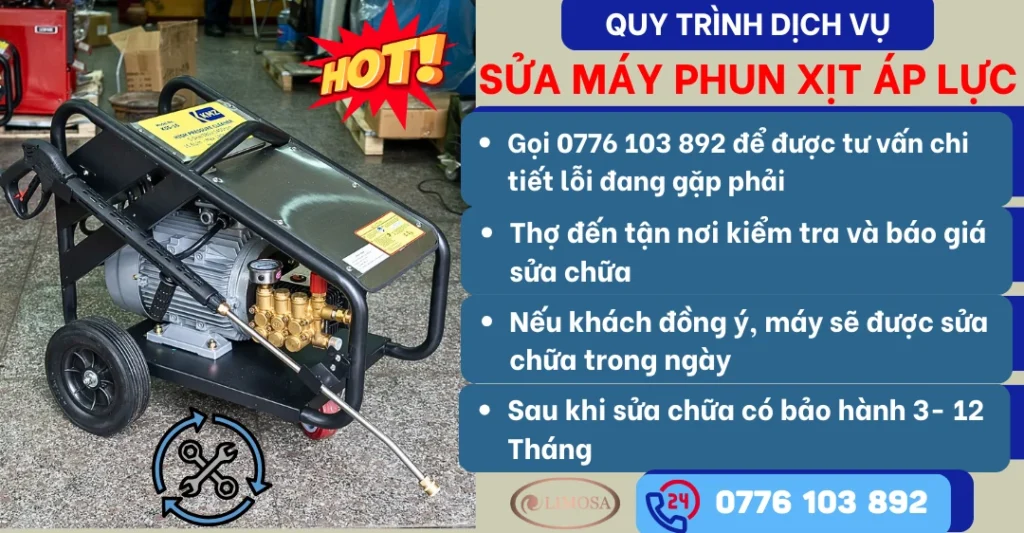 Quy trình dịch vụ Sửa Máy Phun Xịt Áp Lực