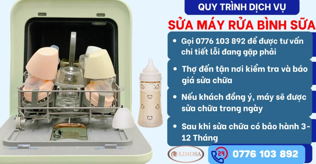 Quy trình dịch vụ sửa máy rửa bình sữa