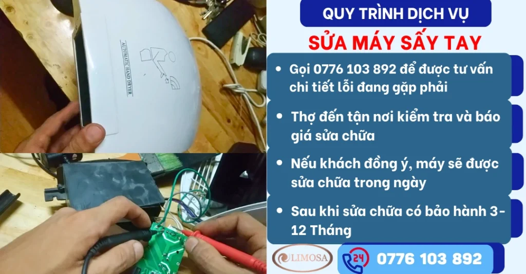 Quy trình dịch vụ sửa máy sấy tay tại Sửa Điện Tử Limosa