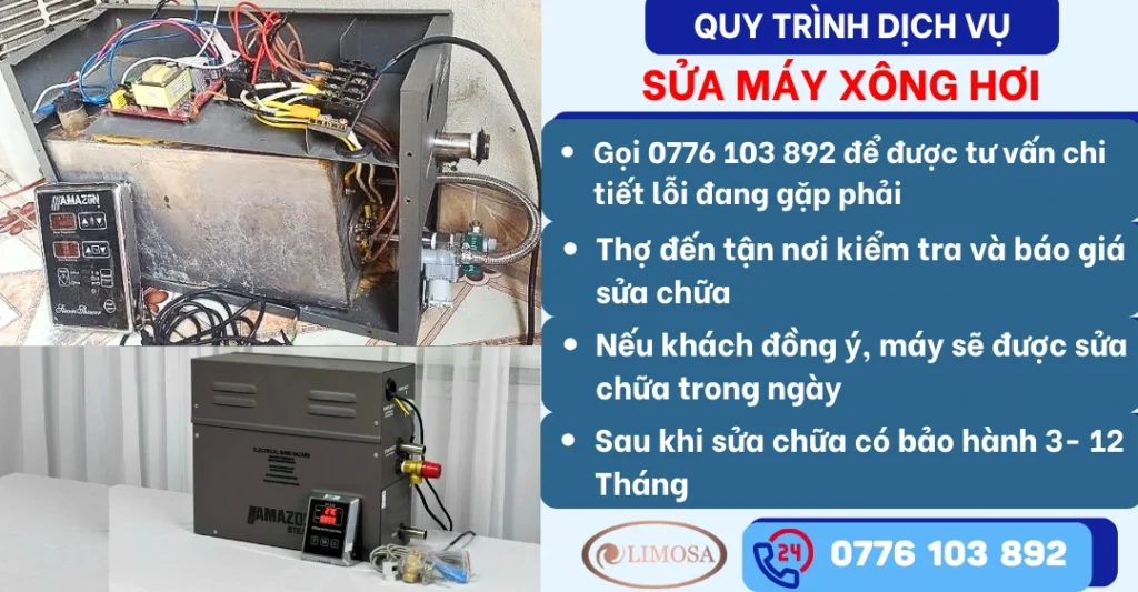 Quy trình dịch vụ Sửa Máy Xông Hơi