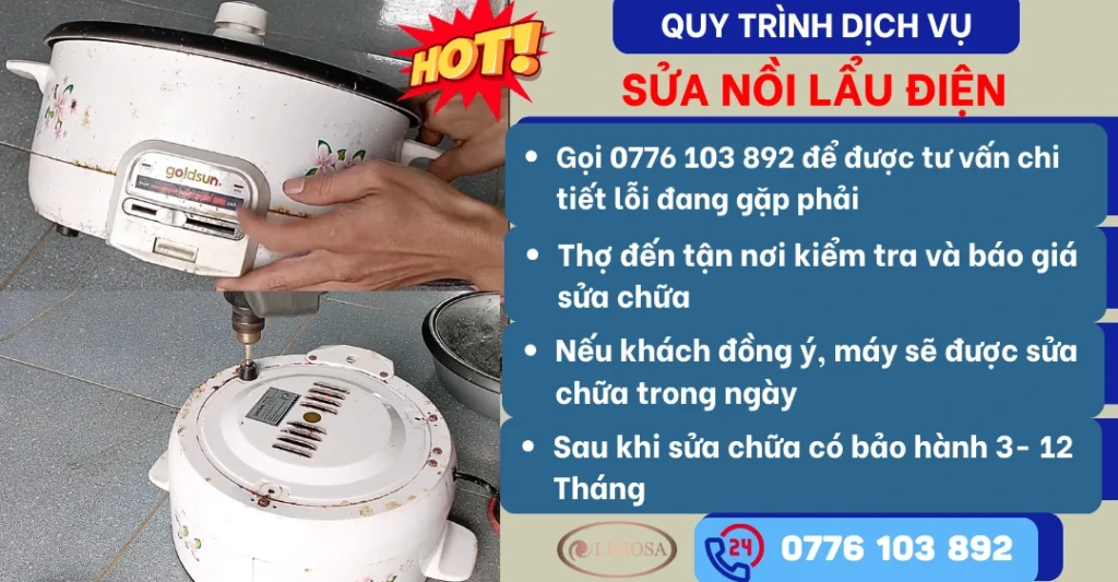 Quy trình dịch vụ Sửa Nồi Lẩu Điện