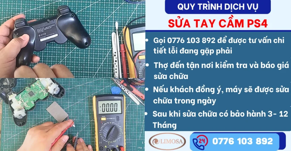 Quy trình dịch vụ sửa tay cầm PS4