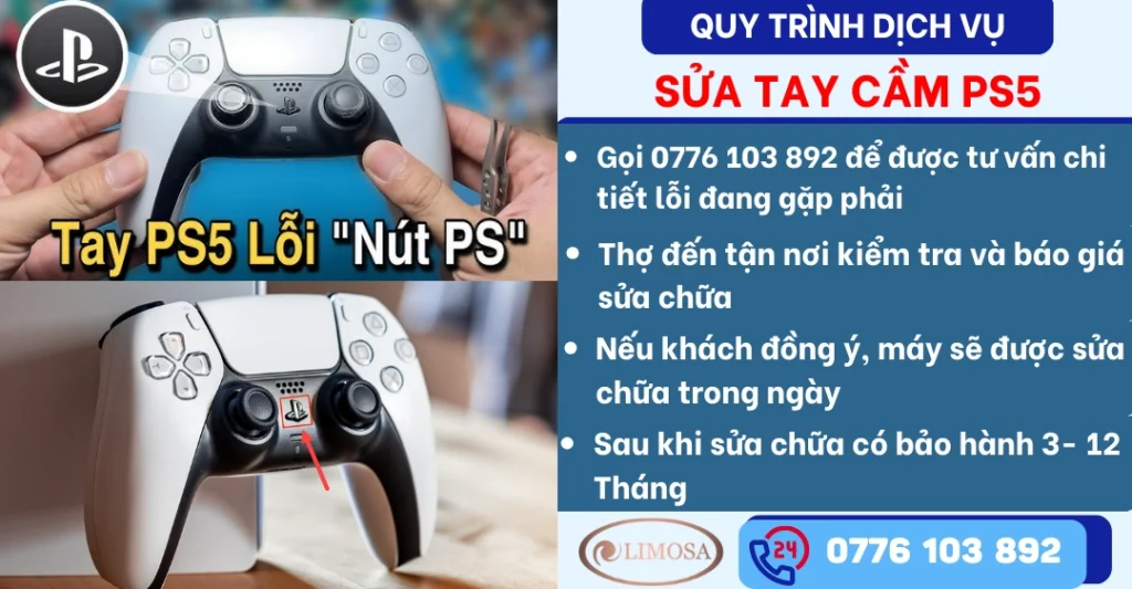 Quy trình dịch vụ sửa tay cầm PS5