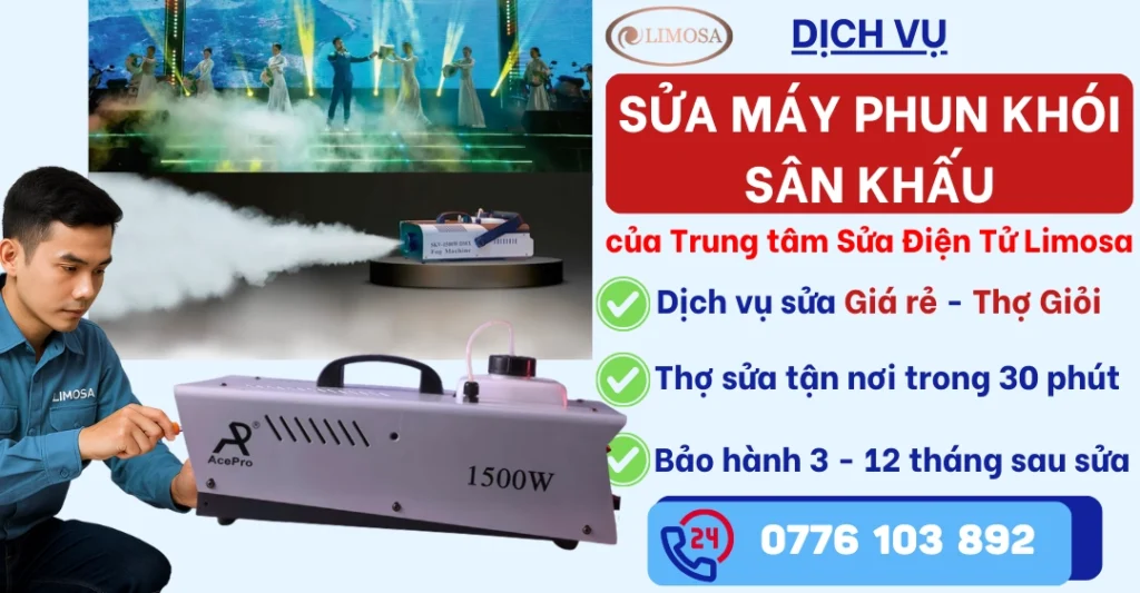 Sửa Máy Phun Khói Sân Khấu tại Sửa Điện Tử Limosa