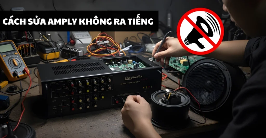 cách sửa amply không ra tiếng