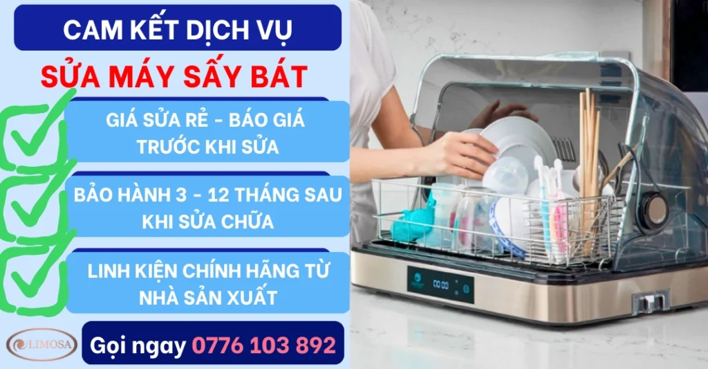 Cam kết dịch vụ sửa máy sấy bát của Sửa Điện Tử Limosa